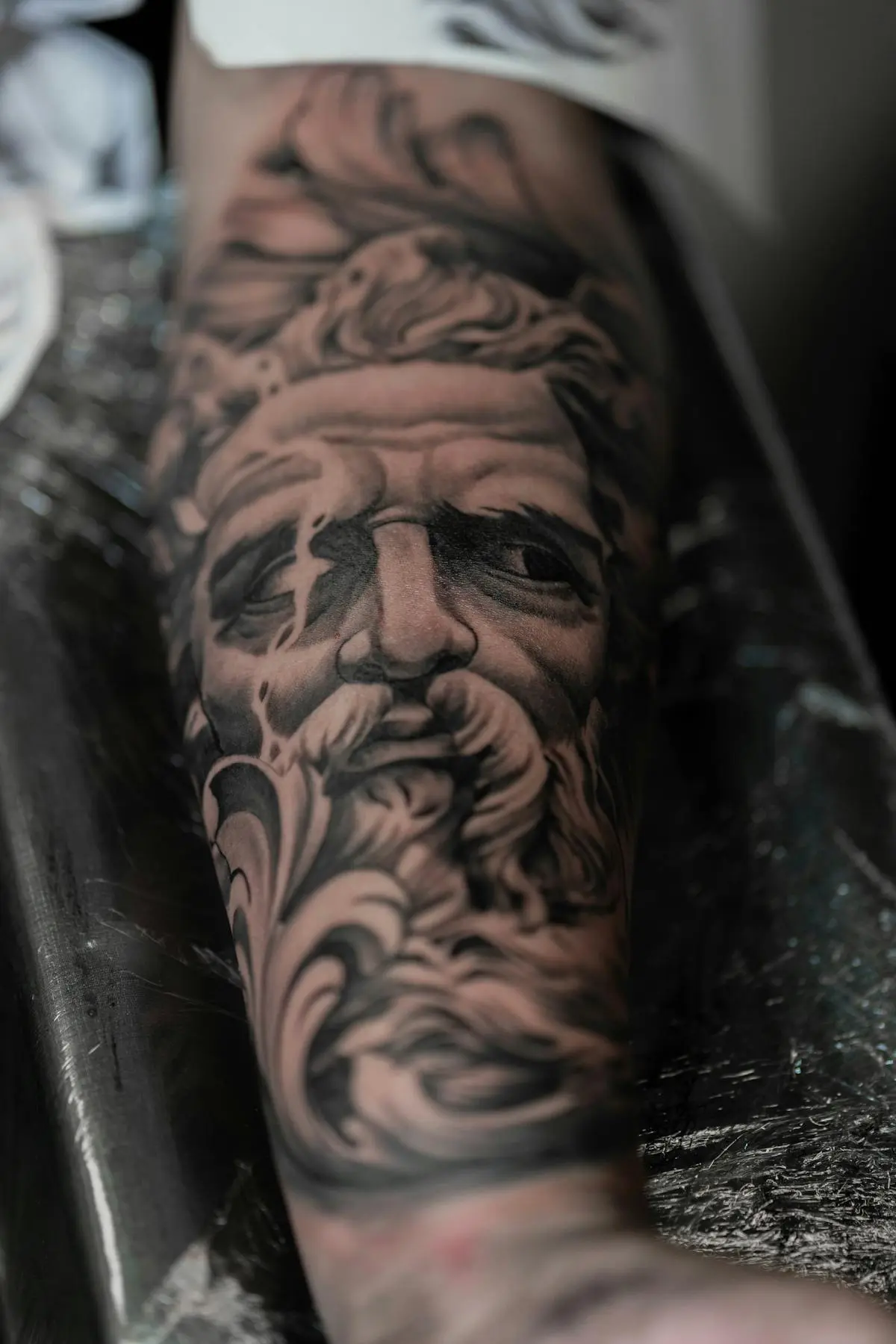 Black and grey tattoo example